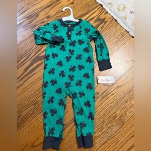 Cat & Jack Clover Print Green One Piece